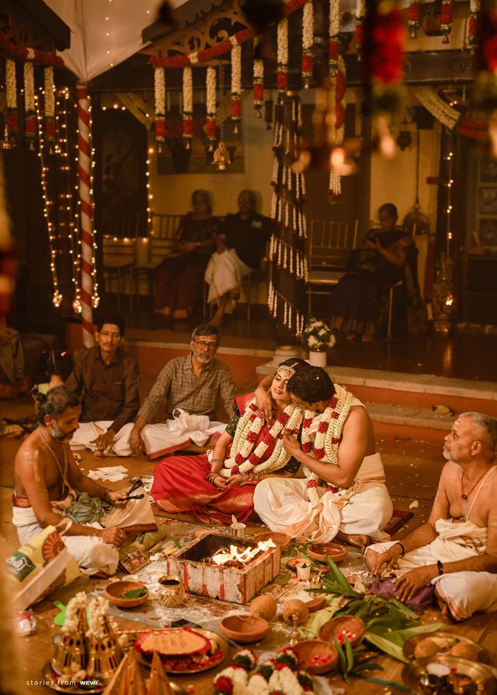 Sacred Tamil wedding ritual with priests