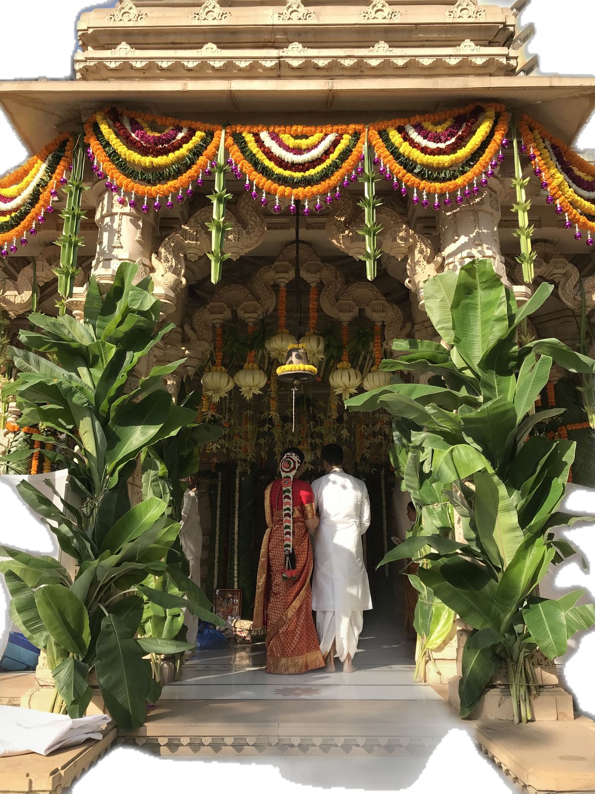 Temple mandap entrance — discovery and planning